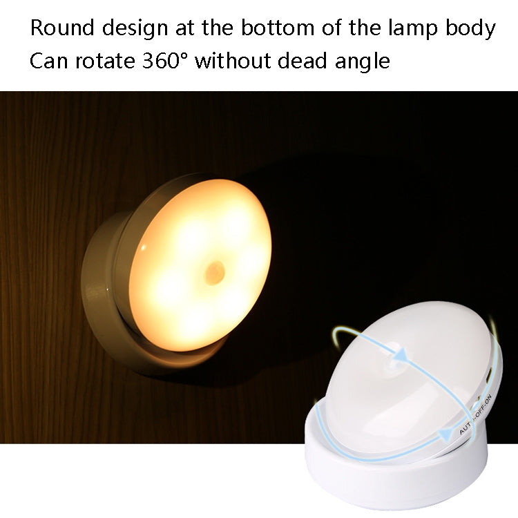 DMK-6PL Kitchen Cabinet Body Infrared Sensing Lamp, Style: Rotate Charging(White Light) - Sensor LED Lights by buy2fix | Online Shopping UK | buy2fix