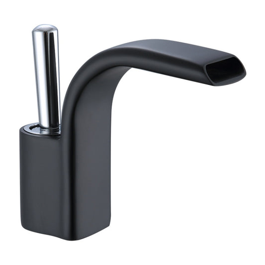 Bathroom All Copper Basin Hot And Cold Water Faucet, Specification: Black Silver - Faucets & Accessories by buy2fix | Online Shopping UK | buy2fix