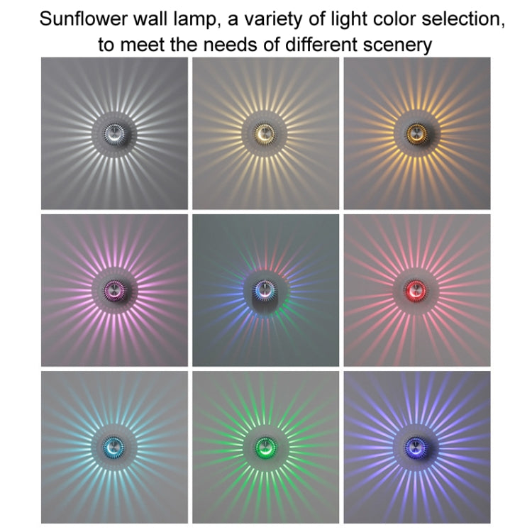 LED Aluminum Aisle Light Sunflower Corridor Lamp Decorative Light, Power source: Invisible Installation 3W(Blue) - Novelty Lighting by buy2fix | Online Shopping UK | buy2fix