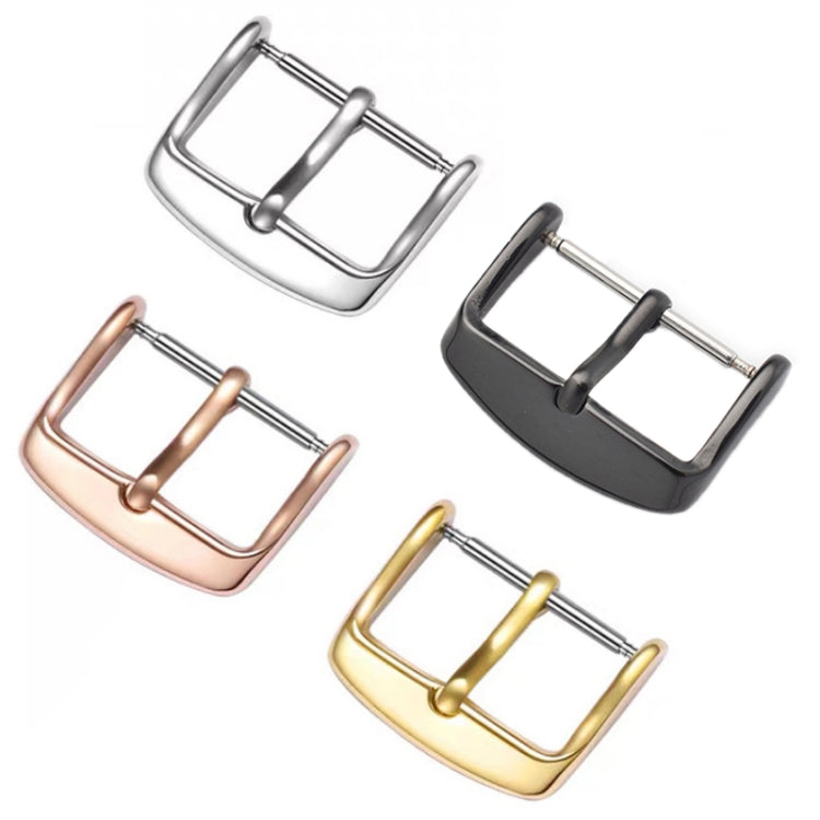 5pcs IP Plated Stainless Steel Pin Buckle Watch Accessories, Color: Silver 16mm - Watch Accessories & Parts by buy2fix | Online Shopping UK | buy2fix