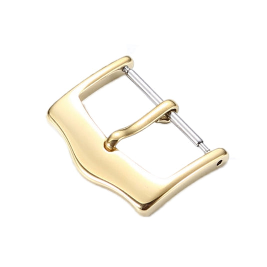 5pcs IP Plated Stainless Steel Pin Buckle Watch Accessories, Color: Gold 18mm - Watch Accessories & Parts by buy2fix | Online Shopping UK | buy2fix