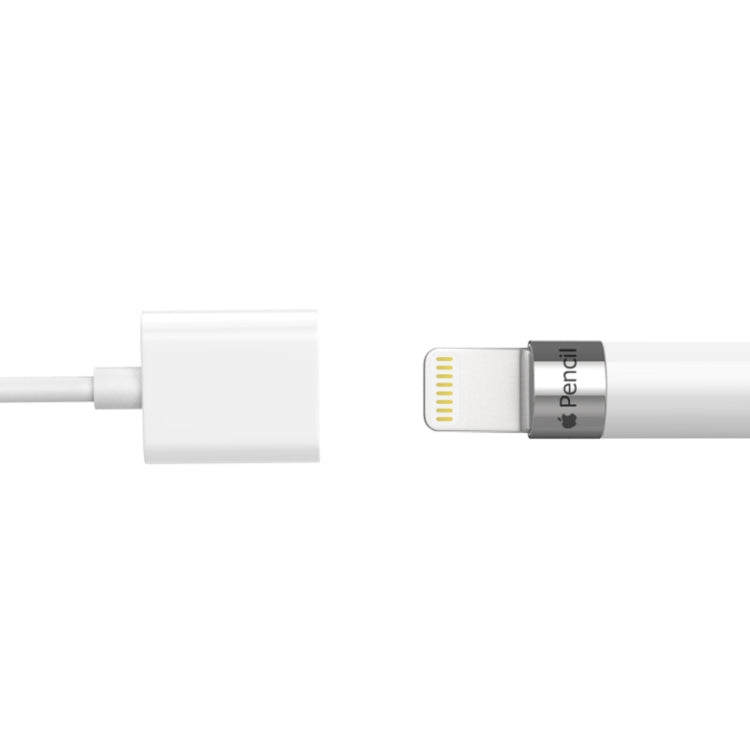 1m Stylus Charging Cable For Apple Pencil 1(White) - Pencil Accessories by buy2fix | Online Shopping UK | buy2fix