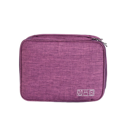 RH916 3 Layers Digital Collection Package Multi-Functional Data Cable Storage Package(Purple) - Digital Storage Bag by buy2fix | Online Shopping UK | buy2fix