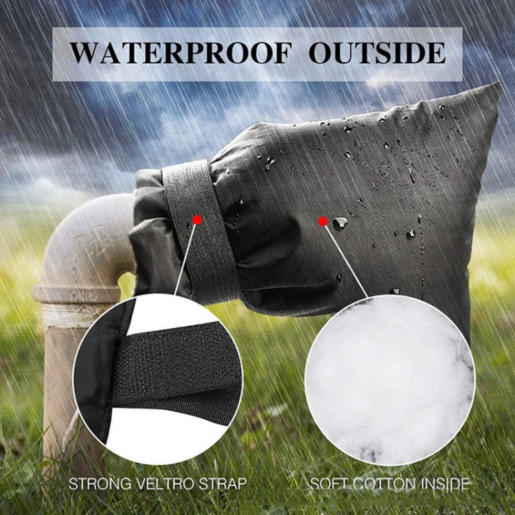 Oxford Cloth Winter Outdoor Faucet Frost Protection Cover, Style: Hook and Loop Fastener Model(Black) - Dust Covers by buy2fix | Online Shopping UK | buy2fix