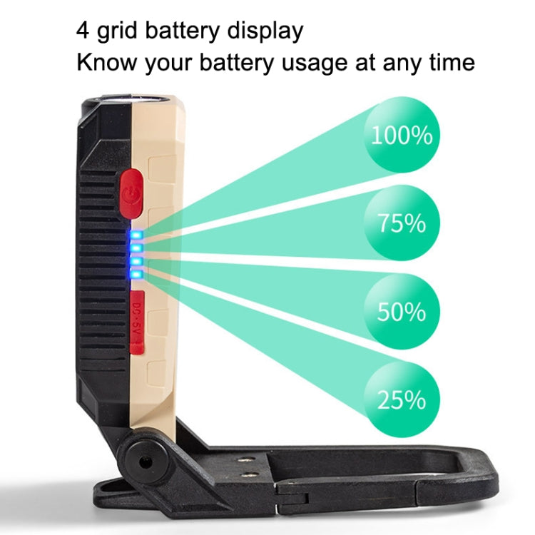 E-SMARTER COB Work Light USB Emergency Flashlight Maintenance Lamp, Style: W598B Small - Camping Lighting by E-SMARTER | Online Shopping UK | buy2fix