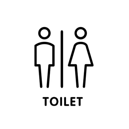 19 x 14cm Personalized Restroom Sign WC Sign Toilet Sign,Style: Black  Public - Ornaments by buy2fix | Online Shopping UK | buy2fix