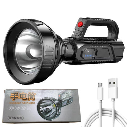 HK788 Strong Handheld Flashlight USB Rechargeable Outdoor Searchlight - LED Flashlight by buy2fix | Online Shopping UK | buy2fix