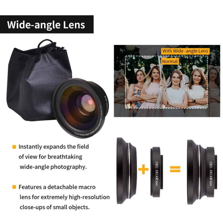 5600PX Zoomable 4K Digital Video Camera With Hood + Microphone + Wide-angle Lens - Video Cameras by buy2fix | Online Shopping UK | buy2fix