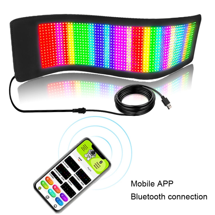 S3296RGB 672x218mm Car LED Flexible Display Cell Phone APP Control Bluetooth Connection - Car Monitor by buy2fix | Online Shopping UK | buy2fix