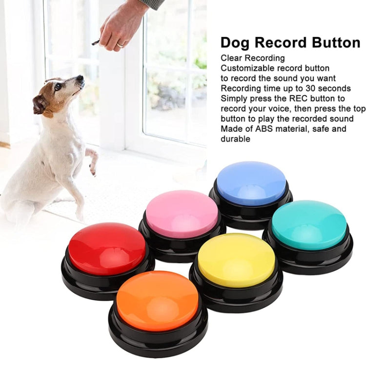 Pet Communication Button Dog Vocal Box Recording Vocalizer, Style: Recording Model(Rose Red) - Training Aids by buy2fix | Online Shopping UK | buy2fix