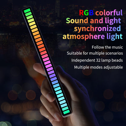 RGB Sound-controlled Rhythmic Response Lights Music Ambient LED Pick-up Lights Plug-in(16 Lights Black) - Novelty Lighting by buy2fix | Online Shopping UK | buy2fix