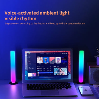 RGB Sound-controlled Rhythmic Response Lights Music Ambient LED Pick-up Lights Plug-in(Upgrade+APP Black) - Novelty Lighting by buy2fix | Online Shopping UK | buy2fix
