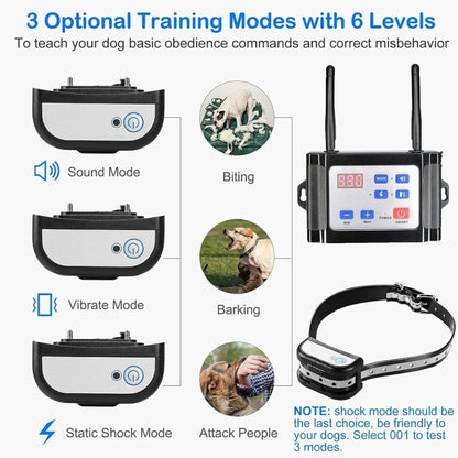 Outdoor Wireless Electronic Pet Fence Night Reflective Collar, Specification: One for  Three(AU Plug) - Training Aids by buy2fix | Online Shopping UK | buy2fix