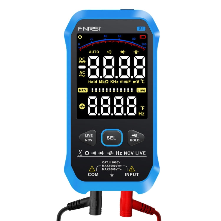 FNIRSI S1 Digital High Precision Fully Automatic Digital Multimeter(Blue) - Digital Multimeter by FNIRSI | Online Shopping UK | buy2fix