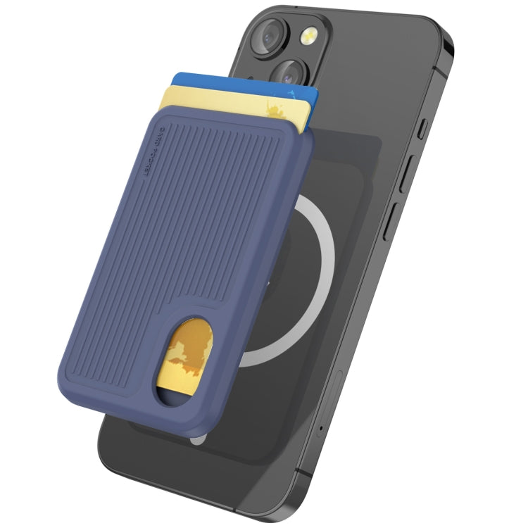 AhaStyle PT133-B Magnetic Vertical Silicone Card Holder(Midnight Blue) - Others Accessories by AhaStyle | Online Shopping UK | buy2fix