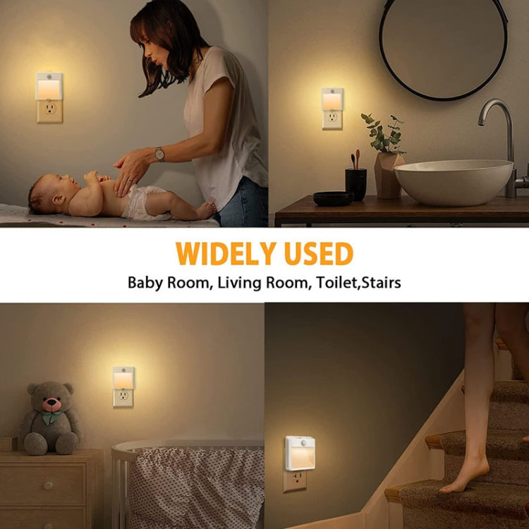 NL2101 Motion Sensor LED Night Light AC Plug Dimming Sleep Lights,Spec: Warm White UK Plug - Sensor LED Lights by buy2fix | Online Shopping UK | buy2fix