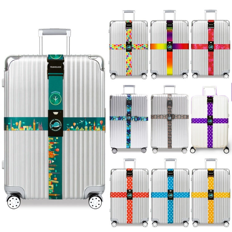 Cross Luggage Strap Without Combination Lock(Traveling World) - Tapes & Ropes by buy2fix | Online Shopping UK | buy2fix