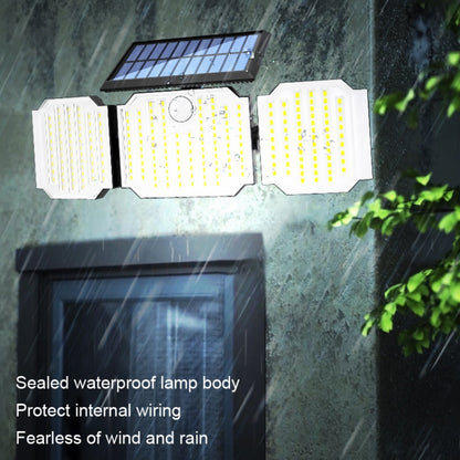 3 Head 238 LED Solar Outdoor Courtyard Lamp Waterproof Human Body Induction Street Lamp - Solar Lights by buy2fix | Online Shopping UK | buy2fix