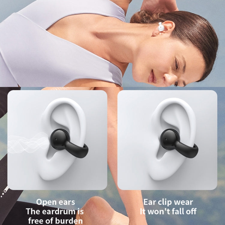 Single Ear Stereo Ear Clamp Type Bone Conduction Bluetooth Earphone(White) - Bluetooth Earphone by buy2fix | Online Shopping UK | buy2fix