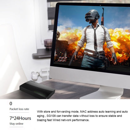 Tenda SG108 100/1000M Desktop Network Switch 8 Port Gigabit Desktop Switch Ethernet Switch LAN Hub(EU Plug) - Network Hubs by Tenda | Online Shopping UK | buy2fix