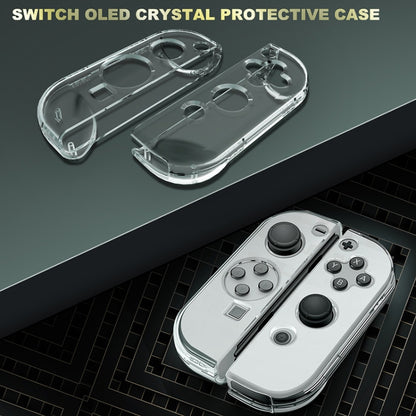 HAIFVA HF-207 For Switch OLED Split Crystal Shell TPU+PC Transparent Protective Case - Cases by HAIFVA | Online Shopping UK | buy2fix