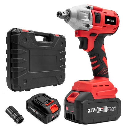 HILDA Motorized Wrenches Lithium Repair Parts With 22mm Socket, US Plug, Model: Red With 2 Battery+1 Charger(3000mAh) - Screws by HILDA | Online Shopping UK | buy2fix