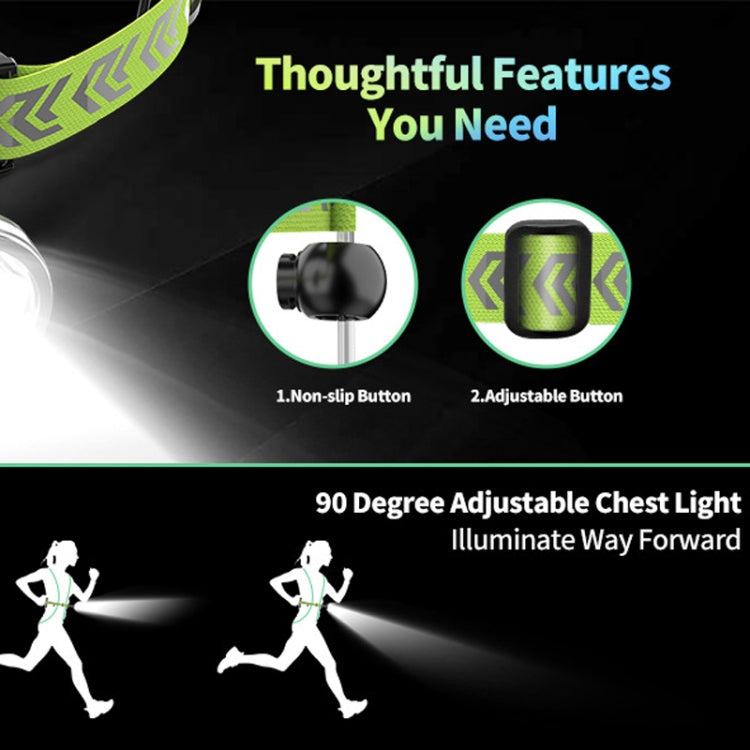 LED Running Lights Outdoor Sports Walking Riding Warning Lighting Vest Night Running Night Fishing Lights(White) - Camping Lighting by buy2fix | Online Shopping UK | buy2fix