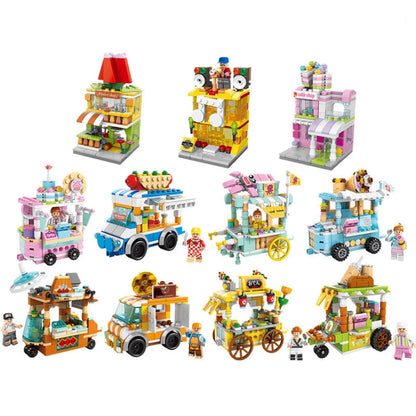 LELE BROTHER Children Assembling Mini City Street Scene Building Blocks, Style: 8613-1 Stinky Tofu Car - Building Blocks by LELE BROTHER | Online Shopping UK | buy2fix