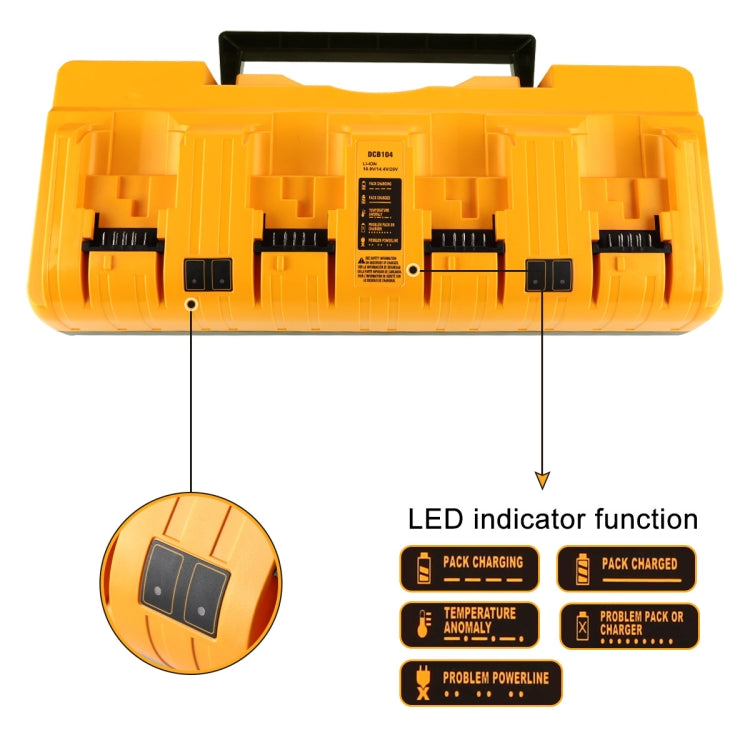 DCB104 Portable Fast Charger 12V-20V Electric Tool Lithium Battery Charger, For Dewalt DCB127 / DCB200 / DCB205 / DCB206, Plug: AU - Electric Saws & Accessories by buy2fix | Online Shopping UK | buy2fix