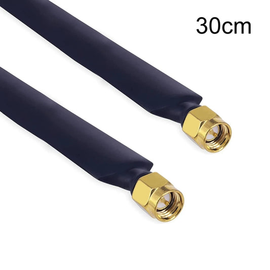 SMA Male To Male  Fiberglass Antenna Through Wall Adapter Cable Flat Window Cable(30cm) - Connectors by buy2fix | Online Shopping UK | buy2fix