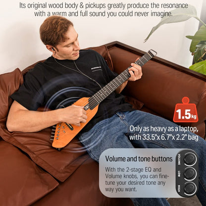 DONNER Smart Headless Silent Guitar Travel Portable Detachable Acoustic Guitar, Style: Mahogany - String Instrument Accessories by DONNER | Online Shopping UK | buy2fix