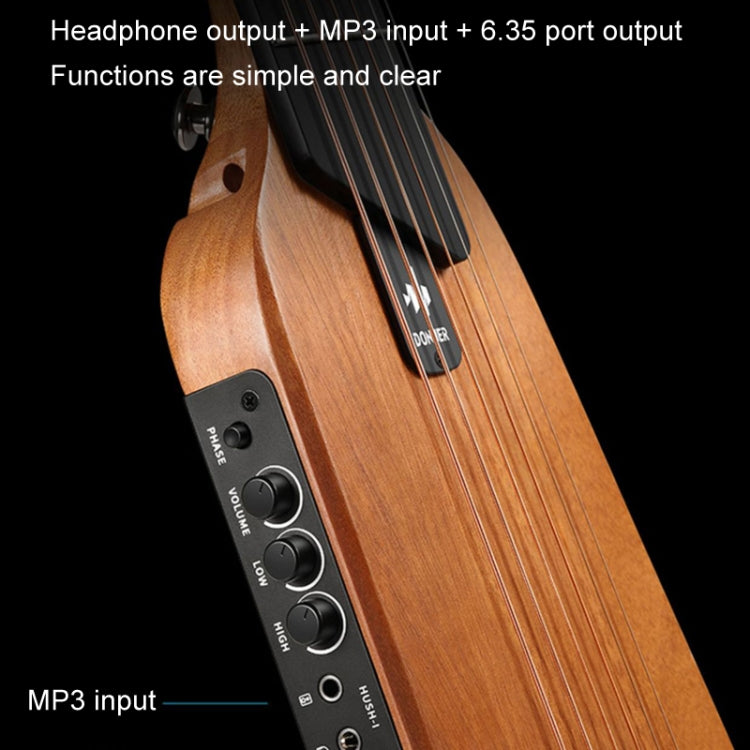 DONNER Smart Headless Silent Guitar Travel Portable Detachable Acoustic Guitar, Style: Mahogany - String Instrument Accessories by DONNER | Online Shopping UK | buy2fix