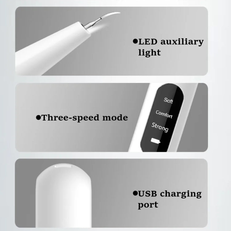 Ultrasonic Electric Dental Scaler Teeth Plaque Cleaner Dental Stone Removal With LED Light, Spec: Package B - Teeth Whitening by buy2fix | Online Shopping UK | buy2fix