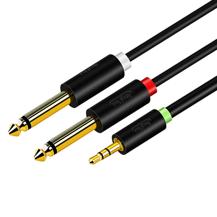 JINGHUA 3.5mm To Dual 6.5mm Audio Cable 1 In 2 Dual Channel Mixer Amplifier Audio Cable, Length: 0.5m - Aux Cable by JINGHUA | Online Shopping UK | buy2fix