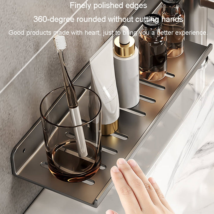 Faucet Rack Home Bathroom Vanity Shelf No Hole Storage Shelf, Length: 50cm U-shaped (Gray) - Shelves by buy2fix | Online Shopping UK | buy2fix