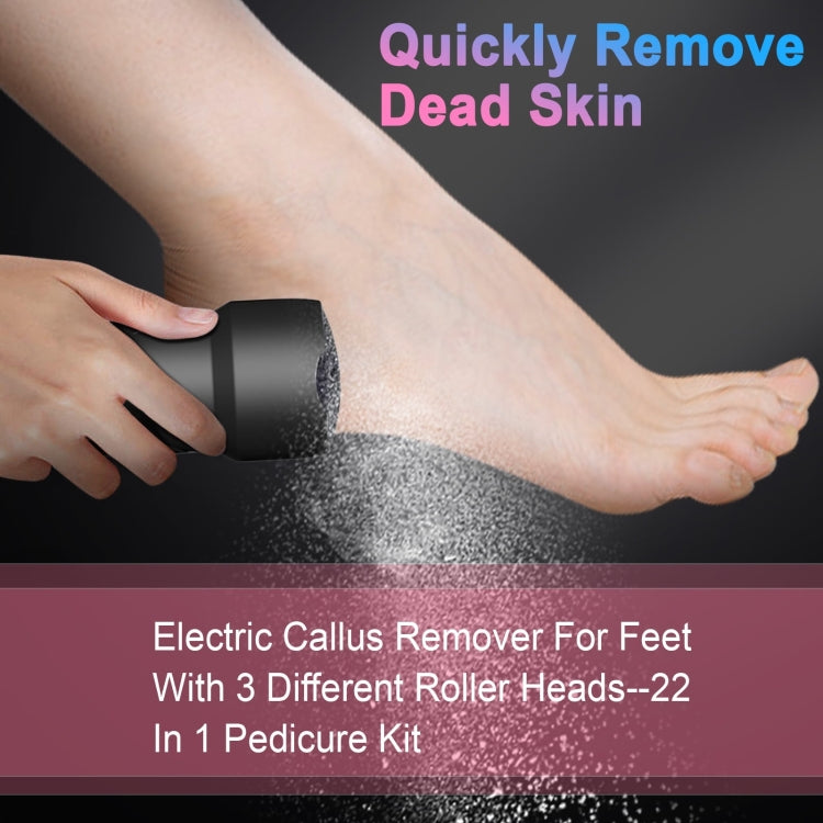 Electric Foot File Pedicure Kit Waterproof Feet Callus Remover, Spec: Kit 2  White - Grinding Tools & Accessories by buy2fix | Online Shopping UK | buy2fix
