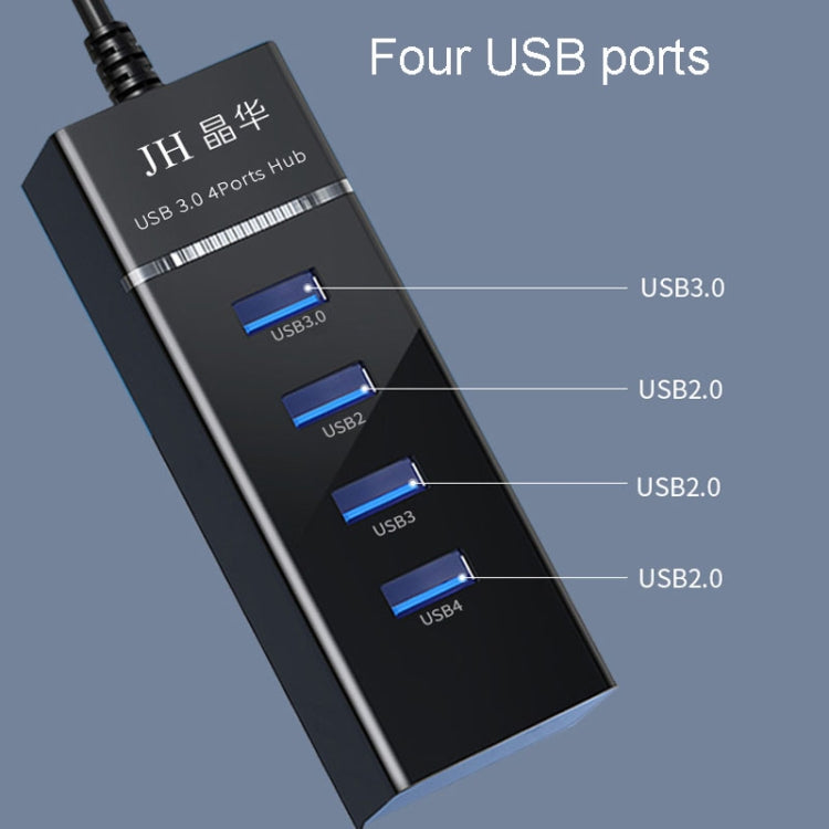 JINGHUA N606A USB3.0 Splitter One To Four Computer HUB Docking Station Connector, Size: 1m(White) - USB 3.0 HUB by JINGHUA | Online Shopping UK | buy2fix