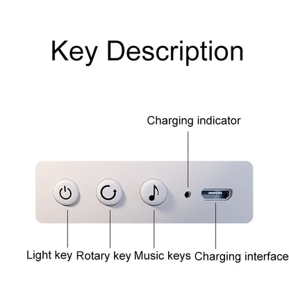 Rotatable Cartoon Atmosphere Projection Lamp Music Night Light, Spec: Music Box Remote Model(Rabbit) - Projection Lamp by buy2fix | Online Shopping UK | buy2fix