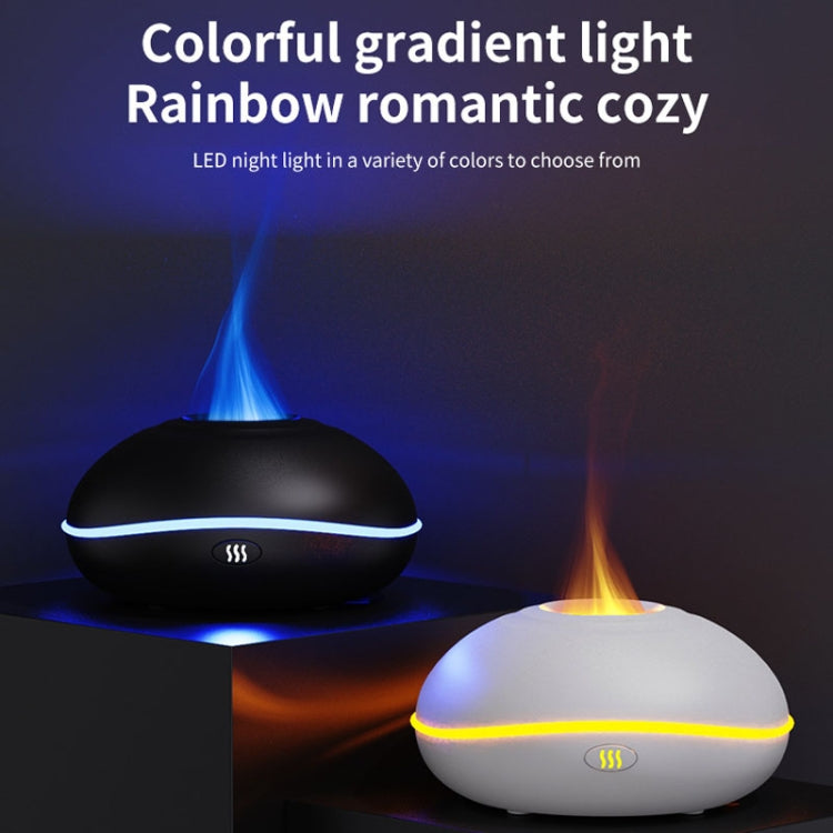 SD13 200ML Car USB Flame Aromatherapy Diffuser Home LED Night Light Silent Mist Humidifier(White) - Air Purifiers & Accessories by buy2fix | Online Shopping UK | buy2fix