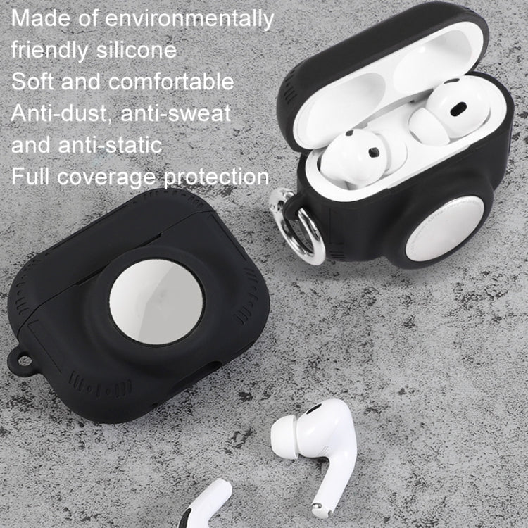 For AirPods Pro 2 / Airtag 2 In 1 All-inclusive Silicone Anti-drop Protection Case(Deep Blue) - For AirPods Pro 2 by buy2fix | Online Shopping UK | buy2fix