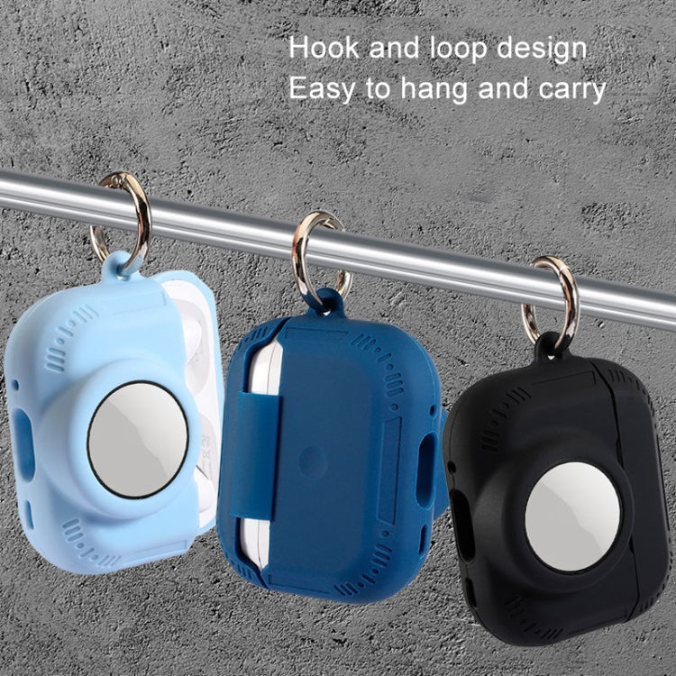 For AirPods Pro 2 / Airtag 2 In 1 All-inclusive Silicone Anti-drop Protection Case(Deep Blue) - For AirPods Pro 2 by buy2fix | Online Shopping UK | buy2fix