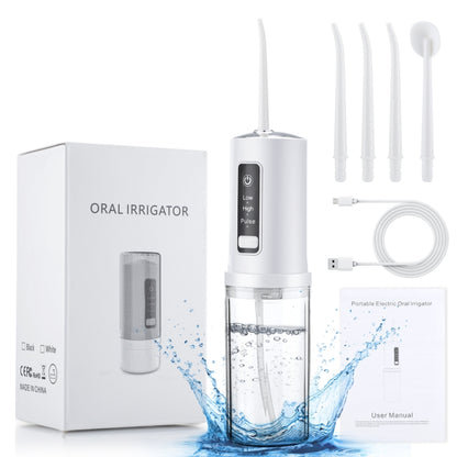 Portable Storable Tooth Flosser Smart Teeth Cleaning Instrument Household Teeth Cleaner With 4pcs Nozzles - Oral Irrigators by buy2fix | Online Shopping UK | buy2fix