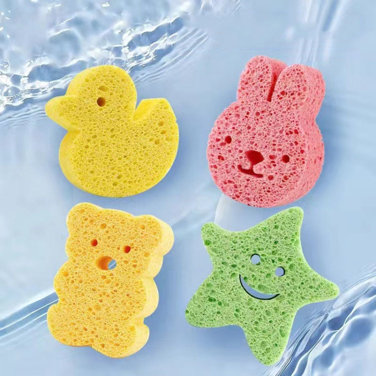 Baby Bathing Wood Pulp Sponge Cute Cartoon Soft Bath Sponge Bath Scrubber, Model: Little Star - Bath Brushes & Sponges by buy2fix | Online Shopping UK | buy2fix