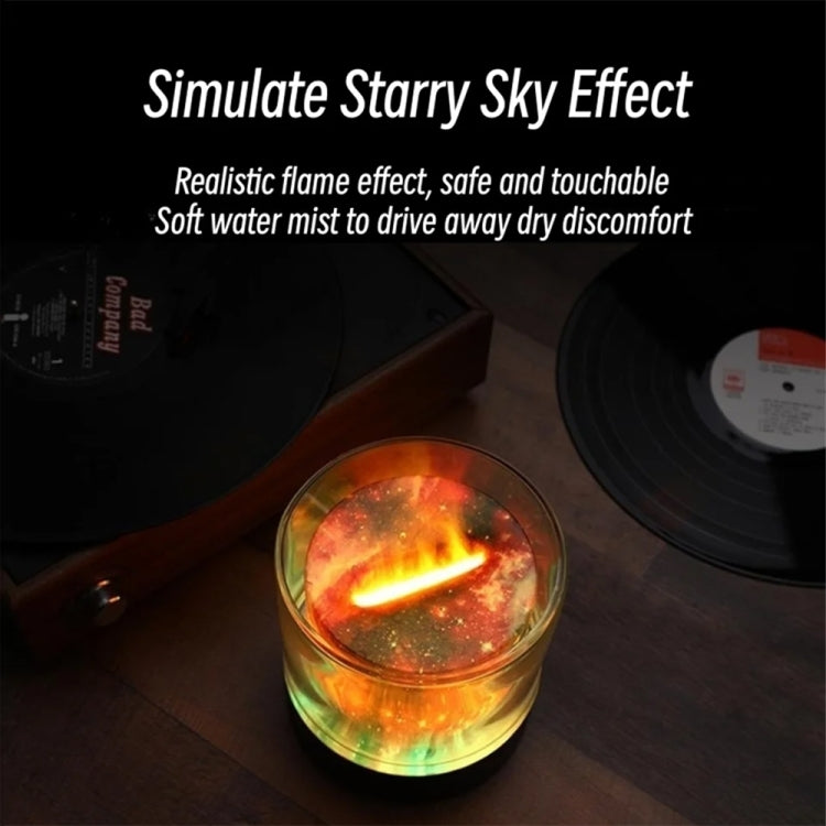 Colorful Light Flame Aromatherapy Humidifier Home Ambient Light Desktop Fragrance Diffuser(White) - Air Purifiers & Accessories by buy2fix | Online Shopping UK | buy2fix