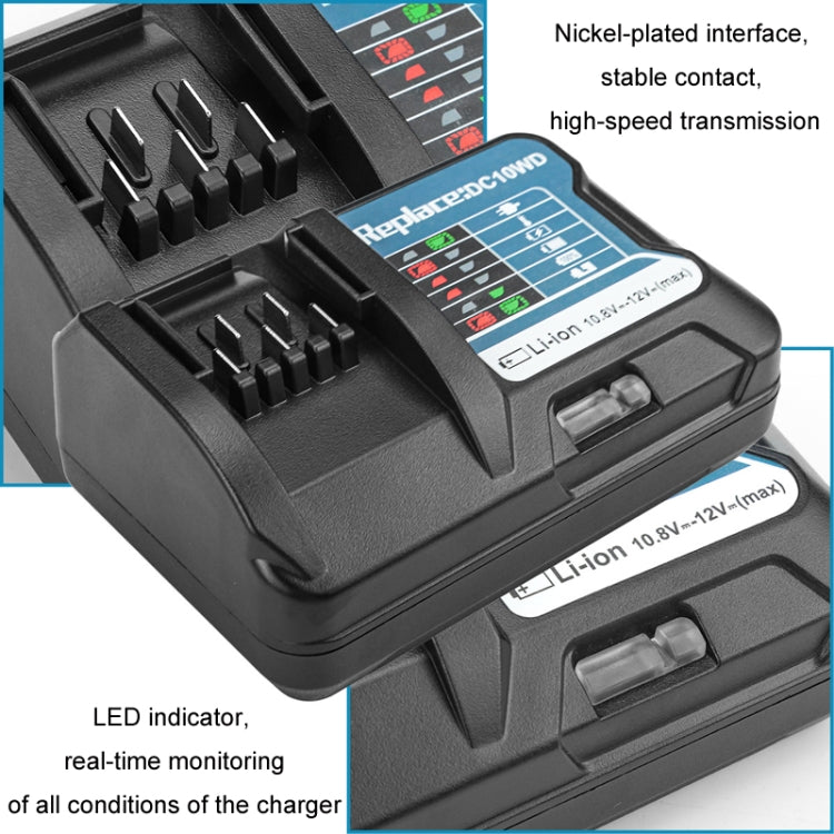 For MAKBL1013 10.8V~12V Lithium Battery Charger, Specification: AU Plug - Electric Saws & Accessories by buy2fix | Online Shopping UK | buy2fix