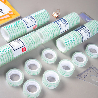 8 Rolls Width 1.8cm x Length 12.8m Deli Small High Viscosity Office Transparent Tape Student Stationery Tape - Tape & Solid glue by Deli | Online Shopping UK | buy2fix