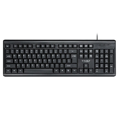 T-WOLF 104-keys USB Computer Office Home Wired Keyboard(T15) - Wired Keyboard by T-WOLF | Online Shopping UK | buy2fix