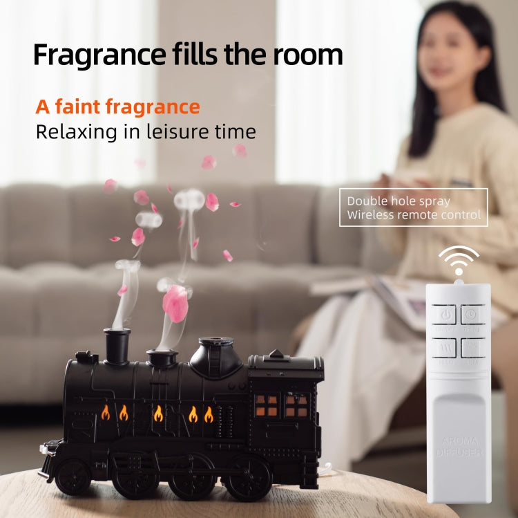 300ml Small Train Essential Oil Diffuser Humidifier With Remote Control AU Plug - Air Purifiers & Accessories by buy2fix | Online Shopping UK | buy2fix