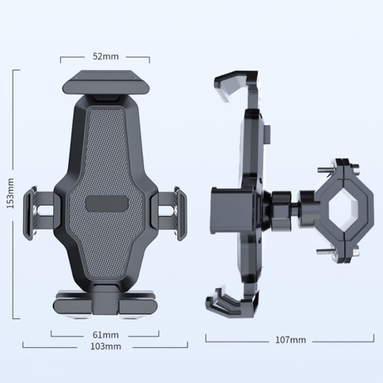 Cycling Bicycle Automatic Locking Mobile Phone Holder(Handlebars) - Holders by buy2fix | Online Shopping UK | buy2fix