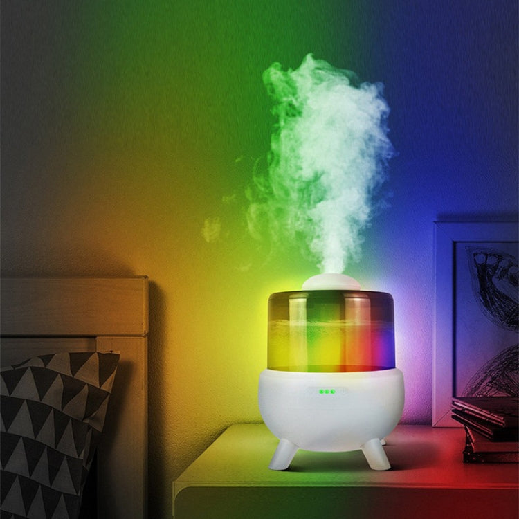 FS102 2L Ultrasonic Aromatherapy Colorful Night Light Desktop Humidifier, Spec: EU Plug(White) - Air Purifiers & Accessories by buy2fix | Online Shopping UK | buy2fix